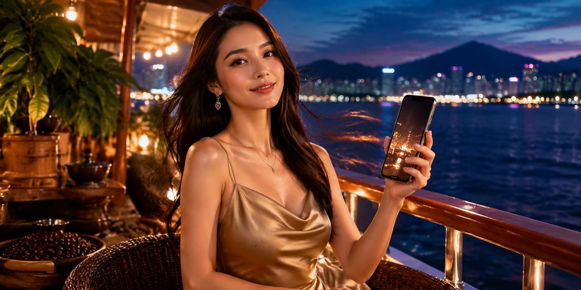 Người dùng Quy Nhơn thưởng thức cà phê và thực hiện giao dịch nạp tiền trên điện thoại